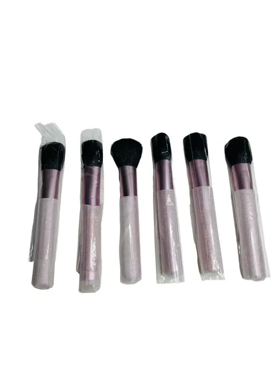 Mally Makeup Cosmetic Blush Brush Pink Bundle Set of 6 Beauty