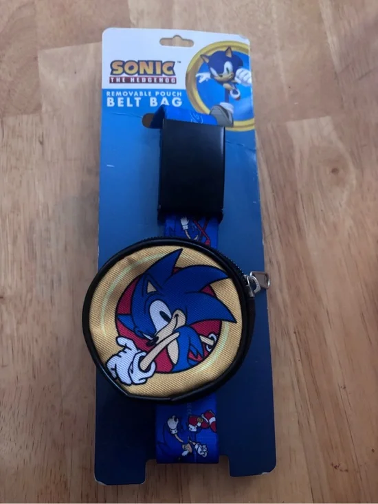 Sonic the Hedgehog Blue Kids Removable Pouch Belt Bag