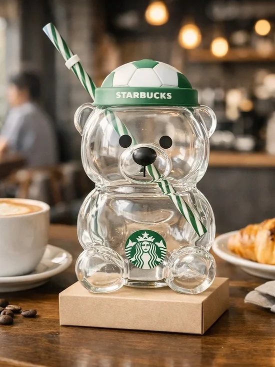 LIMITED EDITION Starbucks FIFA World Cup Bearista Bear Cup With Soccer Lid 20oz