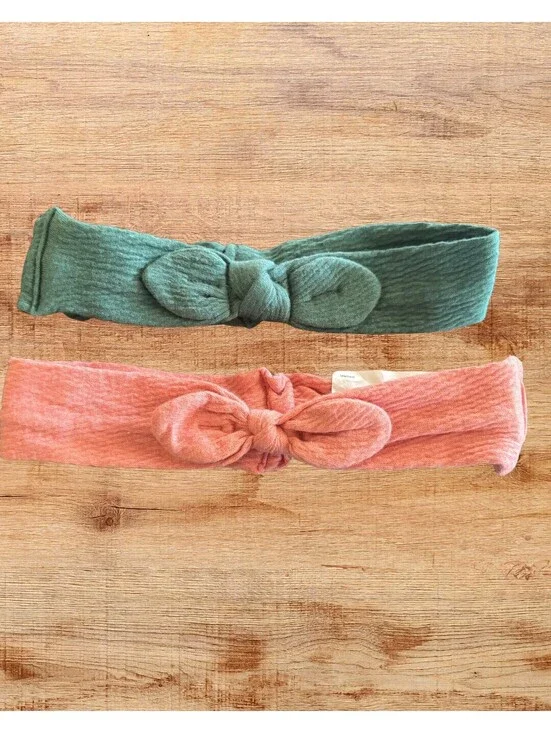 Carter's Baby Girl Bow Headband Set of 2 Size 6M Knot Headbands