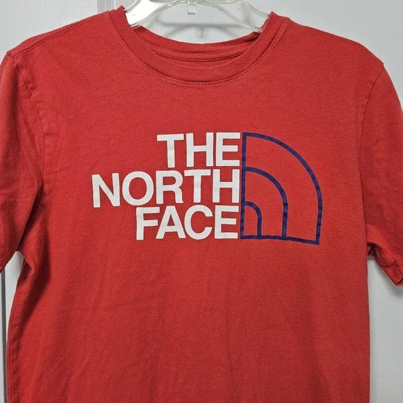 THE NORTH FACE T-Shirt Men's‎ Small Red White Blue Logo Short Sleeve Tee VGUC