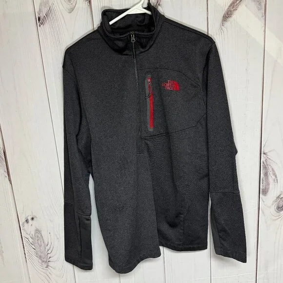 The North Face Canyonlands 1/2-Zip Fleece Pullover Men’s‎ Large Charcoal EUC