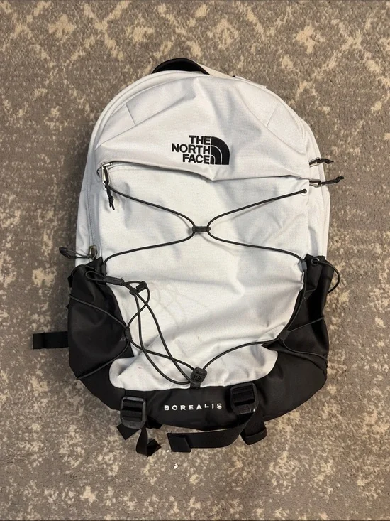 The North Face White and Black Borealis Daypack