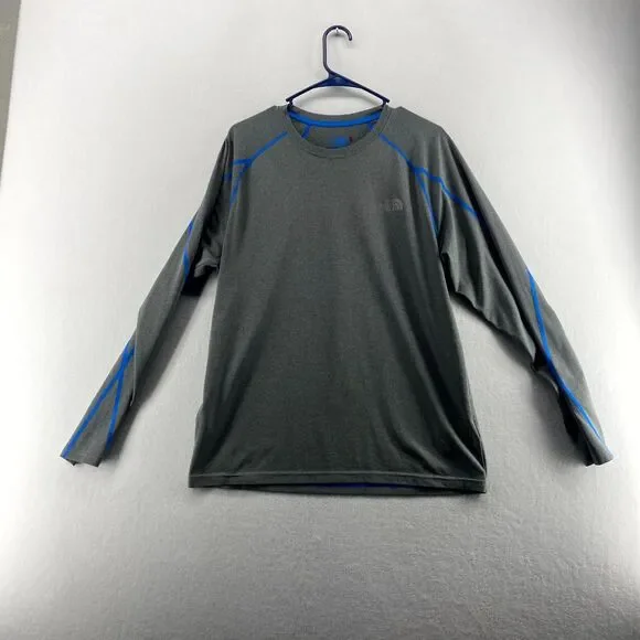 The North Face FlashDry Long Sleeve Shirt‎ Gray Color Mens Size M