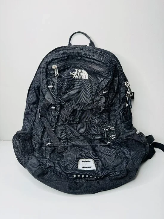 The North Face Borealis Backpack Black External Bungee Storage Nylon Adjustable