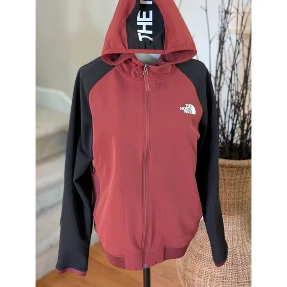 The North Face Tekware Hybrid Full Zip Hoodie Jacket Men's Size Medium Burgundy