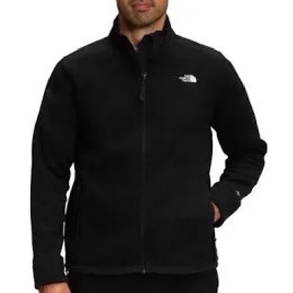 The North Face Mens Circular Design Fleece Jacket Black Full Zip