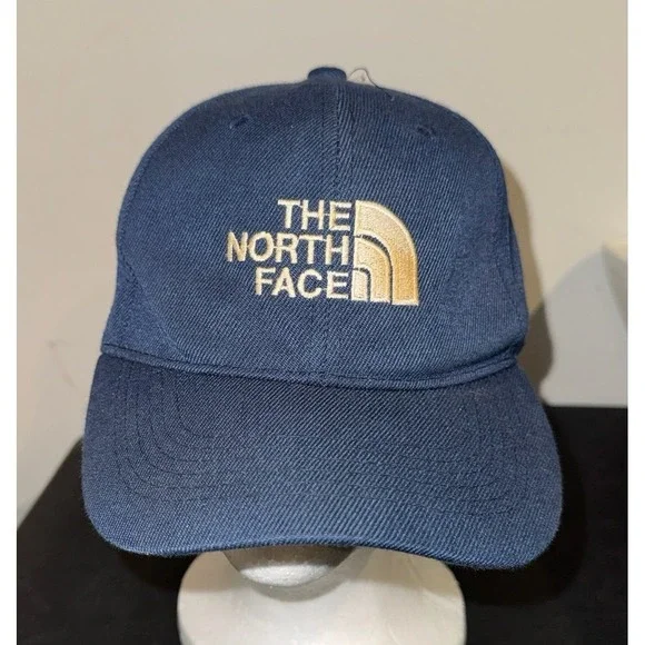 Vintage Y2k The North Face‎ Embroidery Lgog Navy Blue Adjustable Hat Cap
