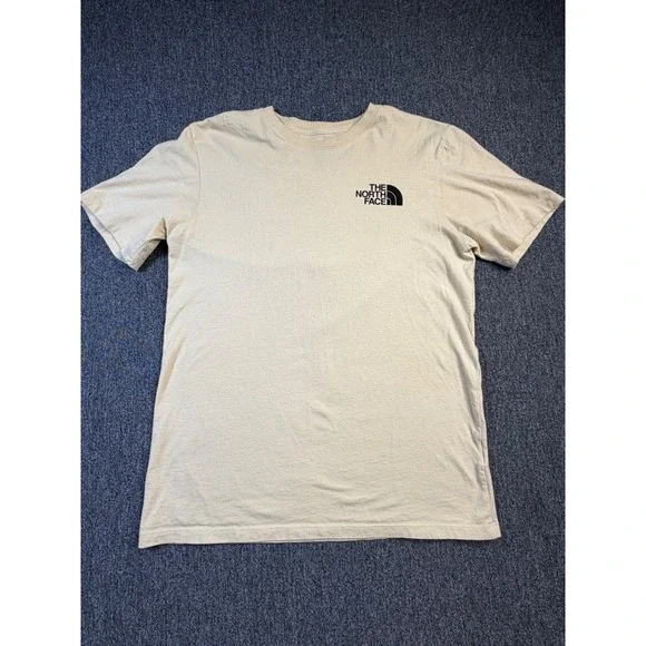 The North‎ Face Mens Small Tan Have A Nice Day Graphic T-Shirt Circular Design S