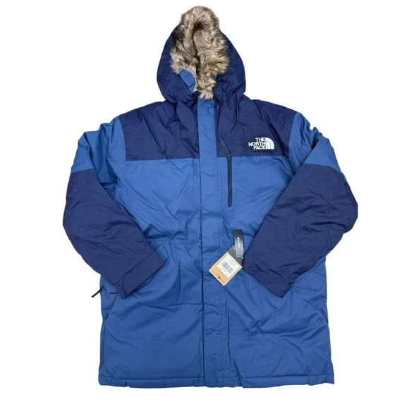 The North Face Men's Bedford Full Zip‎ Shady Blue Down Parka, Size 2XL