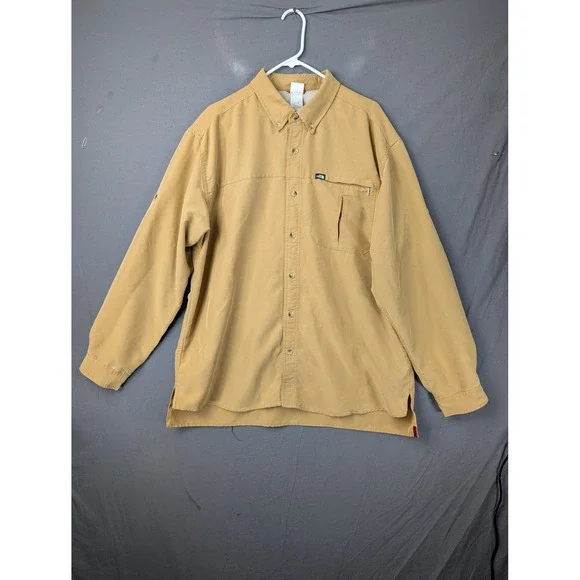The North Face Mens Tan Long Sleeve Button Down Fishing Hiking Shirt XL