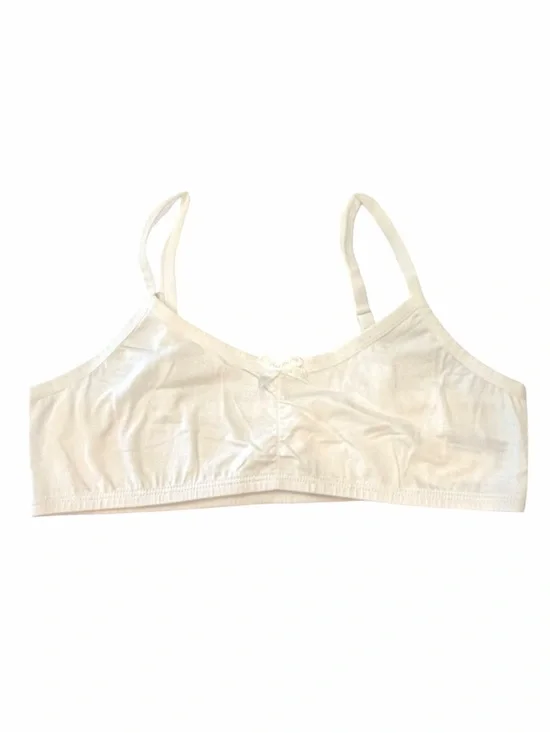 Big Girls Size Large Unlined Bralette White‎ Sample Design Lightweight Stretch