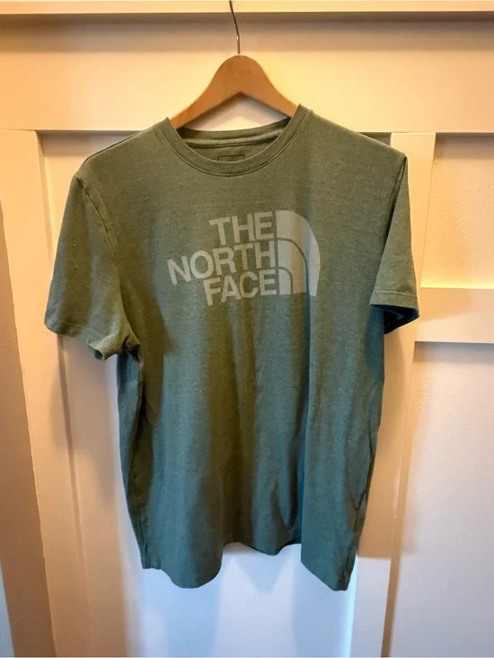 The North Face Men's Olive Green Logo Crew Tee