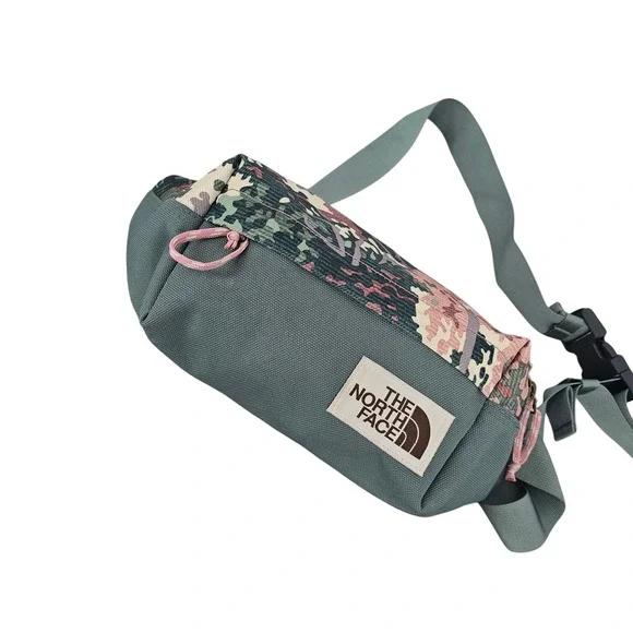 The North Face Berkeley Lumbar Pack Sage Green Pink Camo Waist Bag Fanny Pack