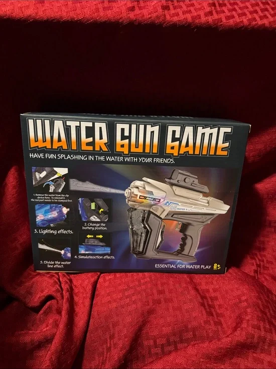 Water Gun Game Electronic Water Blaster - White/Black