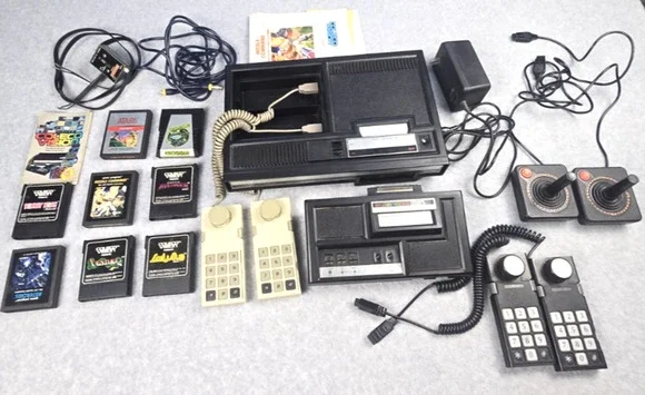 Colecovision Video Game Console With Expansion Module 6 Joysticks 8 Games Tested