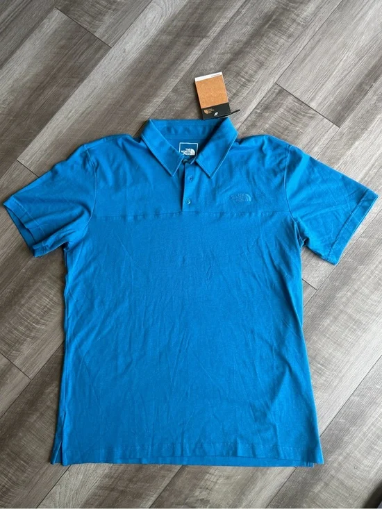 The North Face Terrain Polo Shirt Men's Sz M Banff Blue Outdoor Hiking NWT