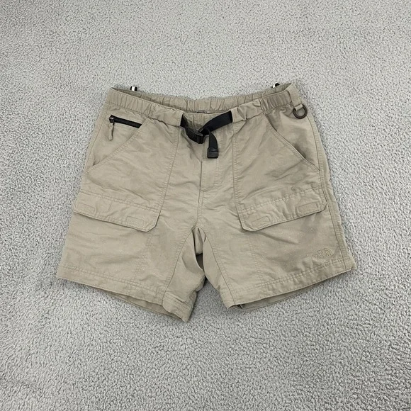 The North Face Shorts Men L Tan Belted Outdoor Hiking Nylon Cargo