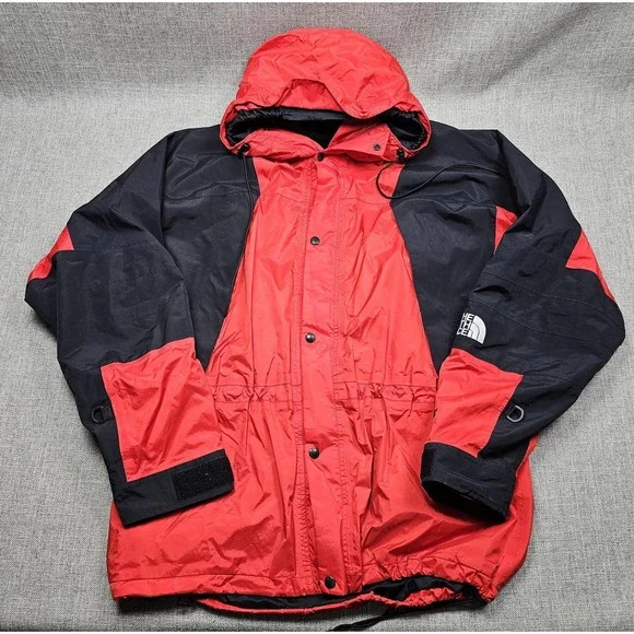 The North Face Jacket Mens XL Red Black Gore-Tex Hooded Ski Parka Nylon Outdoor