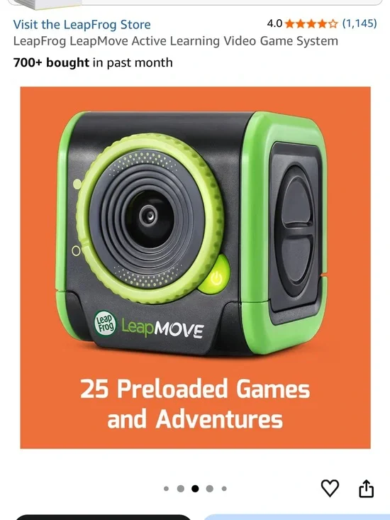 LeapFrog LeapMove Active Learning Video Game System - Black & Green