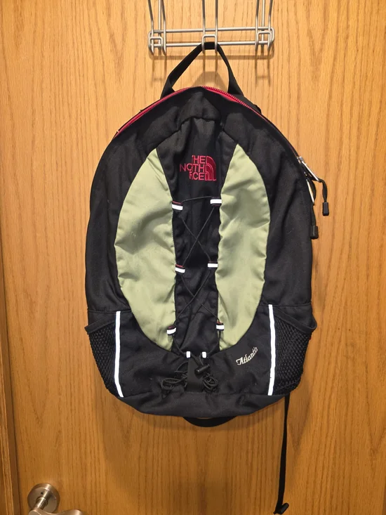 Vintage The North Face Atlantis Men's Black & Olive Green Backpack