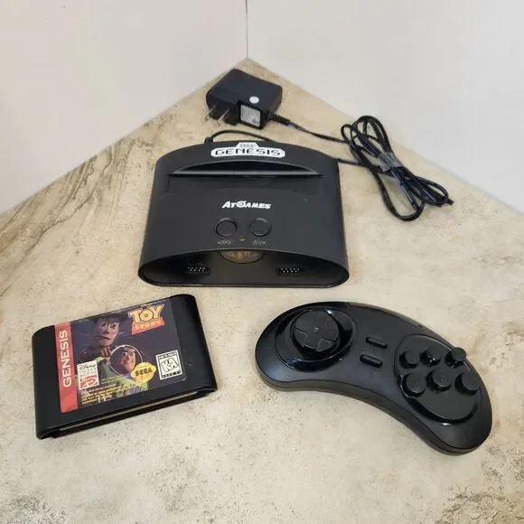 AtGames Sega Genesis Classic Console w/ Controller & Toy Story Game Tested Works