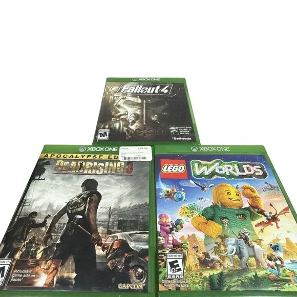 Xbox One‎ Games Bundle Lot (3) Lego Worlds, Dead Rising 3, Fallout 4 Tested