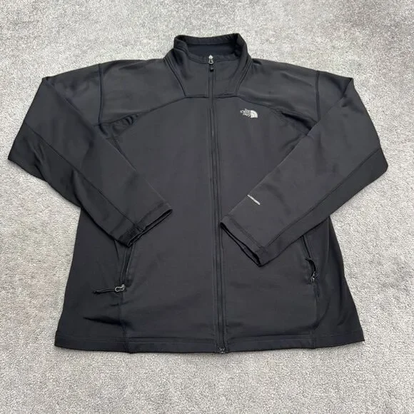 The North Face FlashDry Performance Track Jacket Mens Medium Black Activewear