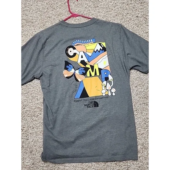 The North Face‎ Support Your Local Campground Trail Hiking Gray Men's Size M