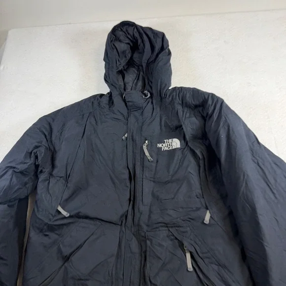 The North Face Mens XL Black Goose Down Hooded Puffer Jacket Parka Coat