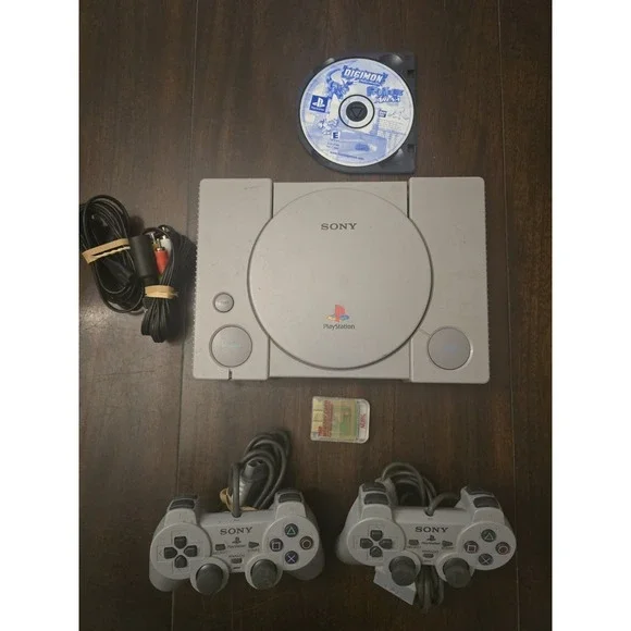 Sony PlayStation 1 PS1 Gray Console Bundle Great Condition OEM Controller Game