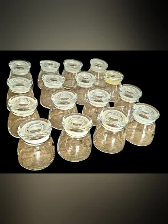 Crate & Barrel Glass Spice Jar Lot, 16pcs, 4.5oz