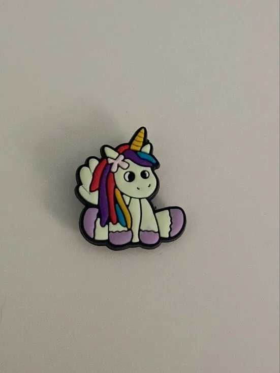 10 for $10 Jibbitz Croc Charms - Unicorn w/ Wings & Multicolored Hair 2