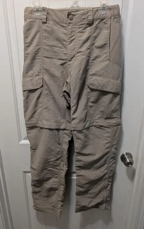 The North Face Convertible Cargo Pants Outdoor Hiking Beige Men’s Small