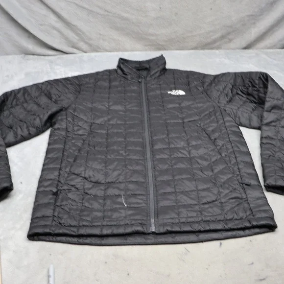 North Face Jacket Mens Medium Black Thermoball Eco Insulated Quilted Puffer READ