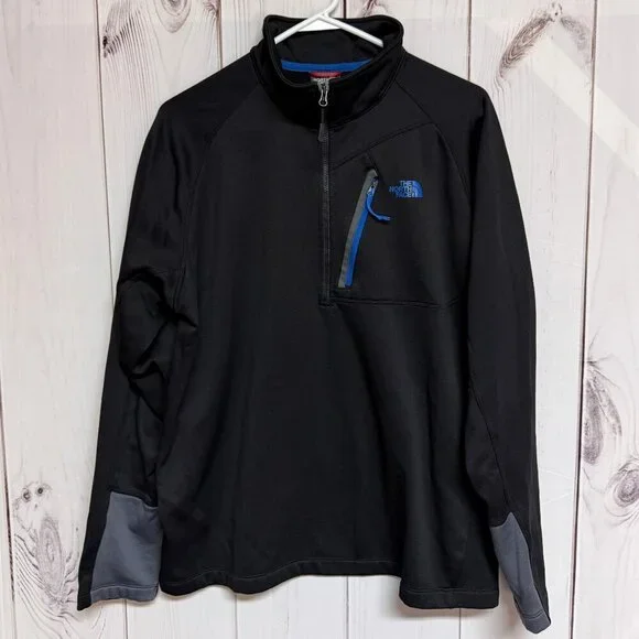 The North Face‎ Canyonlands 1/2-Zip Men’s XL Black Pullover EUC