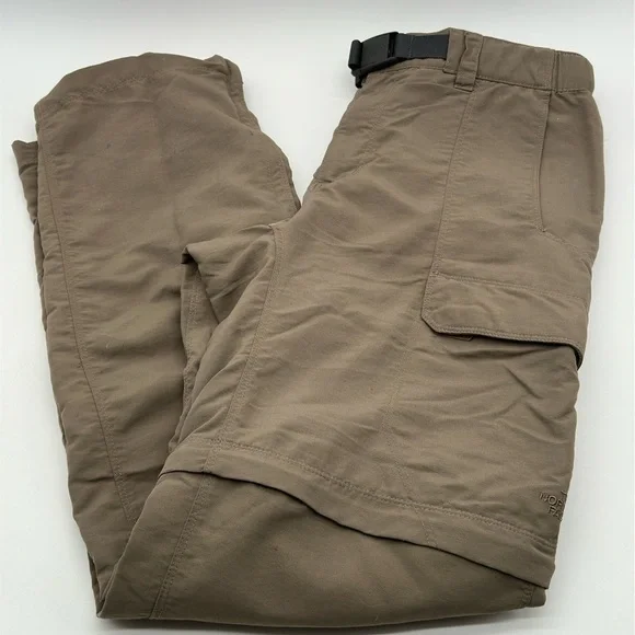 The North Face Outdoor Pants Mens‎ Small Khaki Cargo Belted Convertible Gorpcore