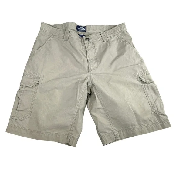 The North Face Mens Tan Ripstop Cotton Cargo Hiking Shorts Size 38 Regular