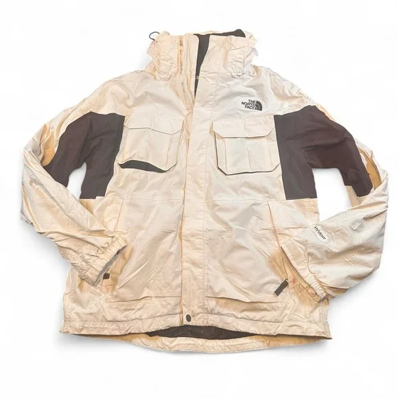 The North‎ Face Men’s White HyVent Multi-Pocket Parka Jacket Size Medium