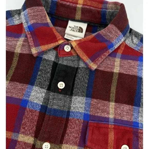 The North Face Flannel Shirt‎ Men's M  Plaid Colorful Midweight Cotton Outdoor