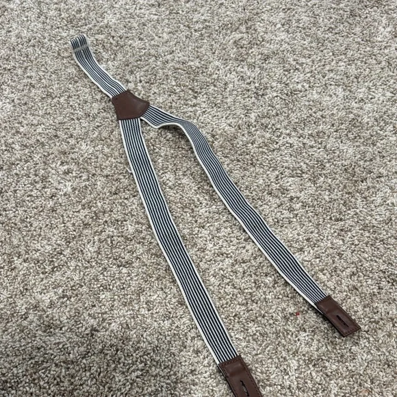 🟢10/$10 - Baby Striped Suspenders with Brown Accents