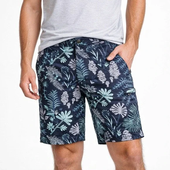 The North Face Men's Navy Floral Hybrid Shorts