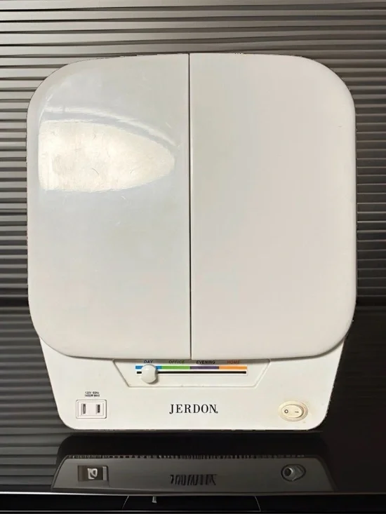 Vintage Jerdon Euro Tri-Fold Lighted Vanity Makeup Mirror 5x magnify 4 Settings