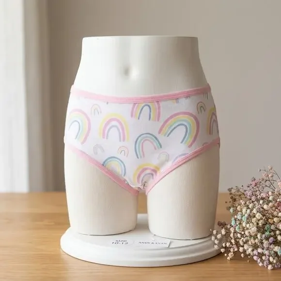 Andy & Evan Girls Rainbow Print Briefs 10-12