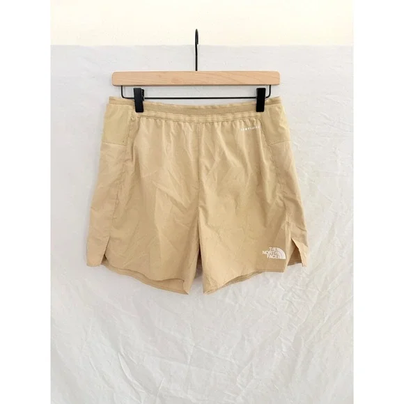 The North Face Lightrange Shorts Mens Tan Perforated Running Athletic Medium
