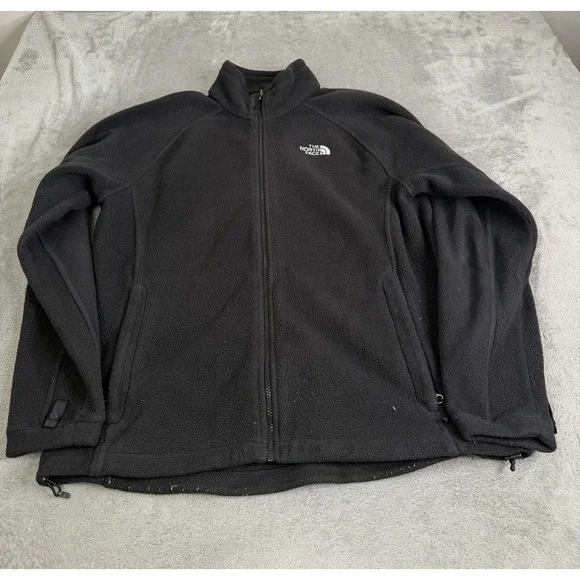 The North Face Full Zip Fleece Jacket Men's Size Large Black Outdoor