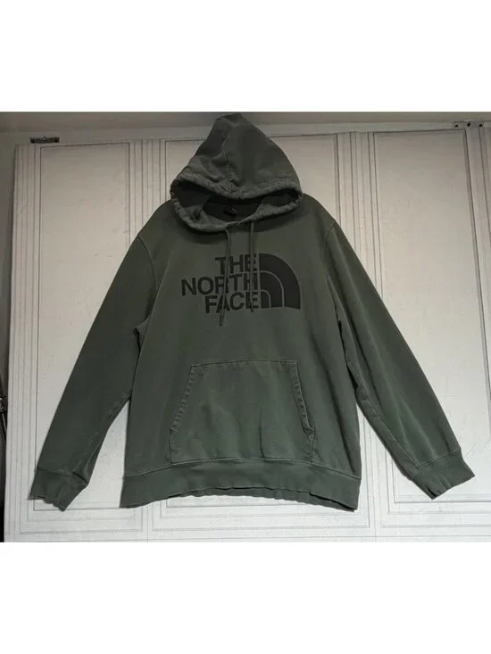 THE NORTH FACE HALF DOME THYME/BLACK PULLOVER HOODIE MEN'S XL GREEN