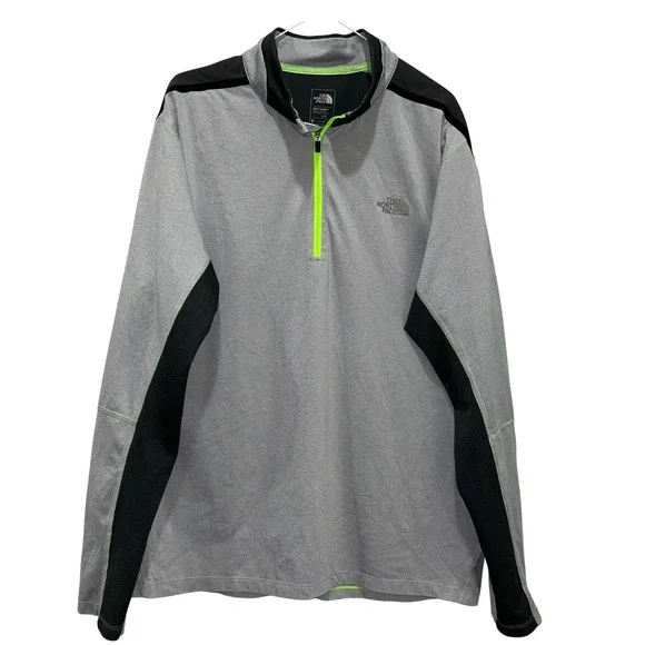 The North Face Mens L G FlashDry XD Quarter Zip Pullover Athletic‎ Gray