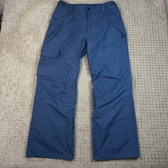 The North Face Mens DryVent Snow Pants Blue Cargo Waterproof Ski Snowboard M