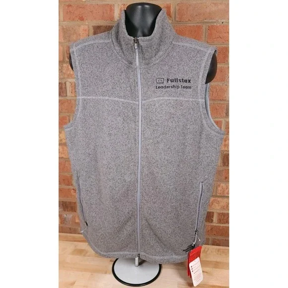 The North Face Sweater Fleece Vest Heather Gray NF0A47FA NEW Grant Thornton